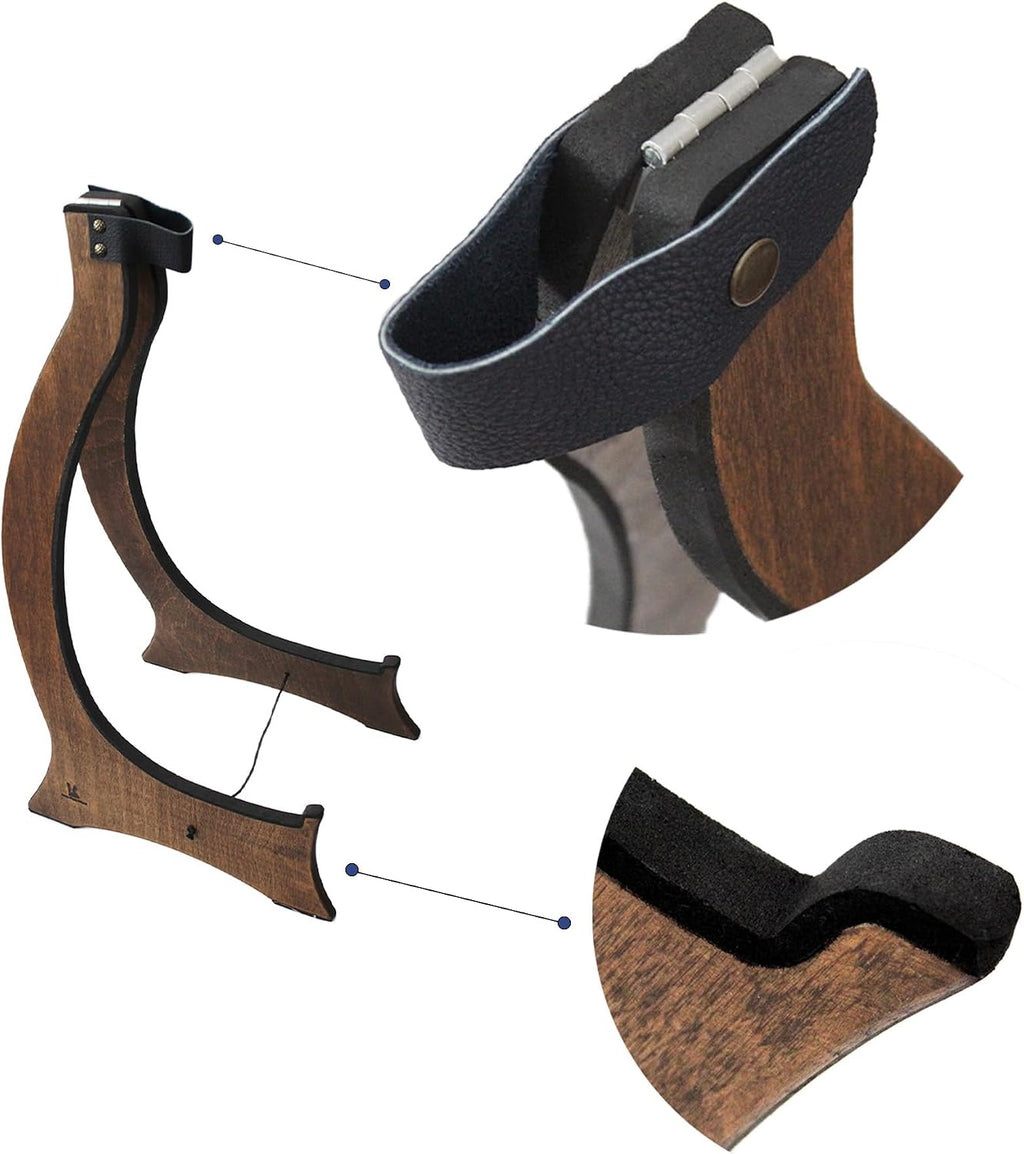 Walnut Stand for Ouds Elegant Portable & Foldable (Fits all Turkish and Arabic Ouds)