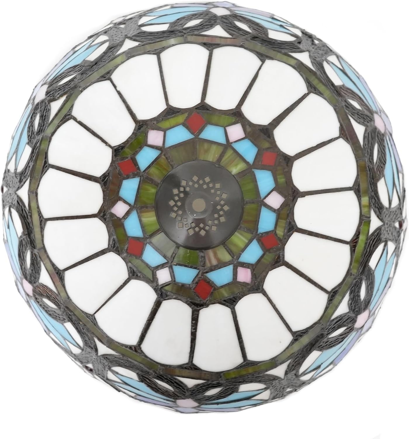 Lamp Shade Replacement 16 Inch Blue Heart Stained Glass Ceiling Light Large Vintage Art Deco For Table Lamps Floor Pendant
