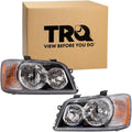 TRQ Driver and Passenger Side Headlight Assembly 2 Piece Set Compatible with 2001-2003 Toyota Highlander