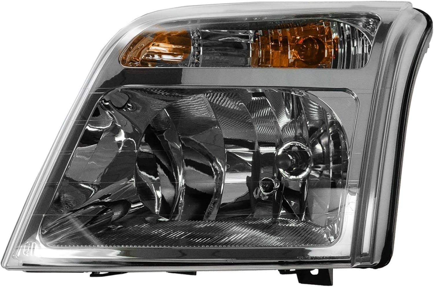TRQ 2 Piece Headlight Assembly Set Driver & Passenger Side Compatible with Ford Transit Connect 2010-2013 FO2502296 FO2503296 9T1Z13008C 9T1Z13008D
