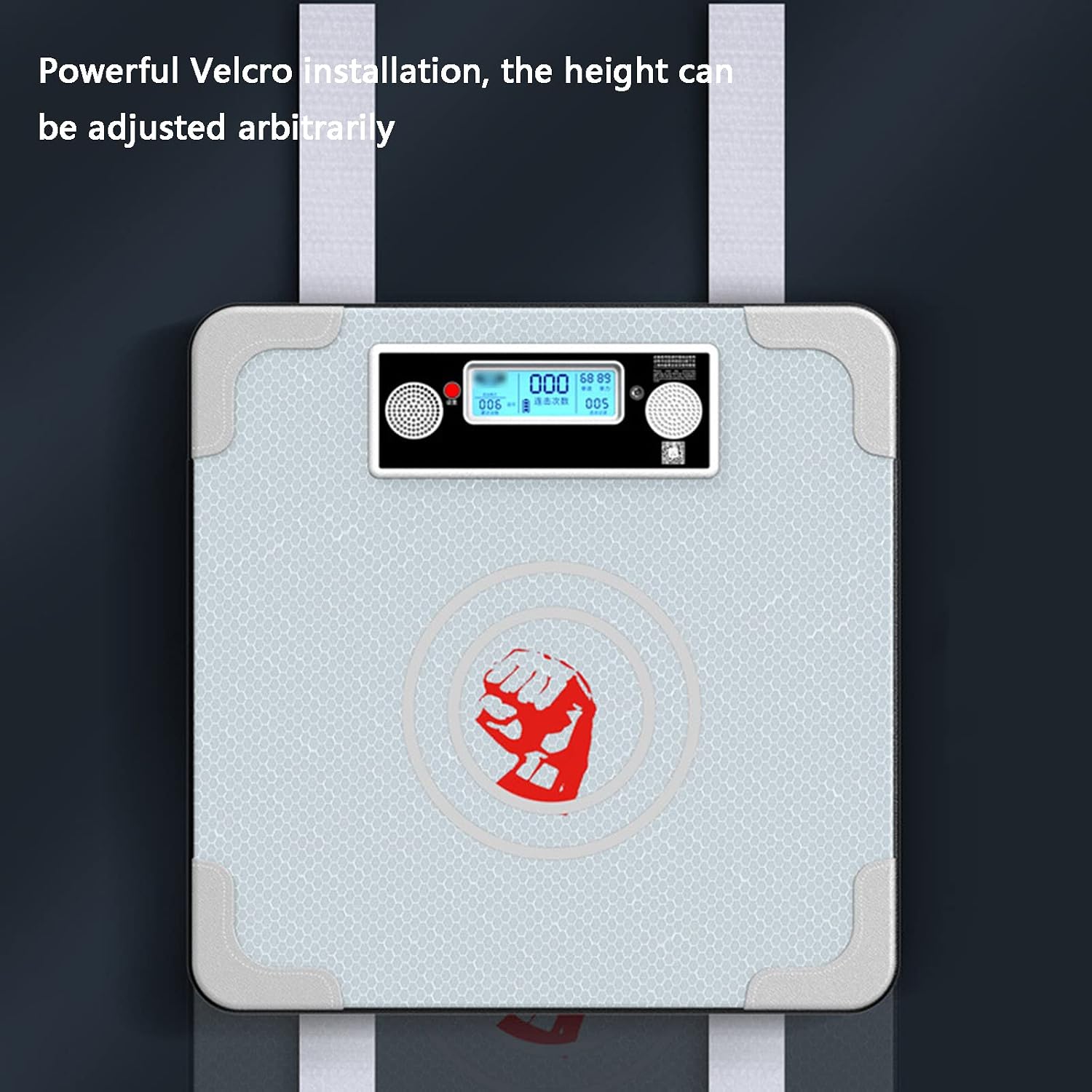 Boxing Machine Boxing Punch Force Tester, Home Wall-Mounted Punch Wall Pad Target, LCD Display The Number of Strikes with Light and Music