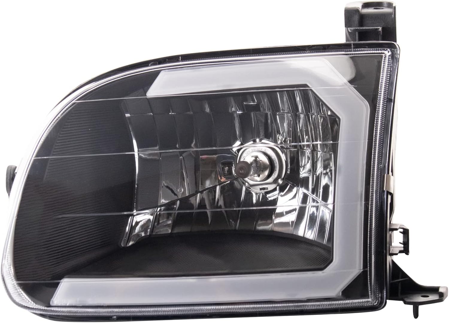 TRQ Performance Driver and Passenger Side Headlight Assembly Set Compatible with 00-03 Toyota Tundra 04 Toyota Tundra Regular Cab 04 Toyota Tundra Extended Cab