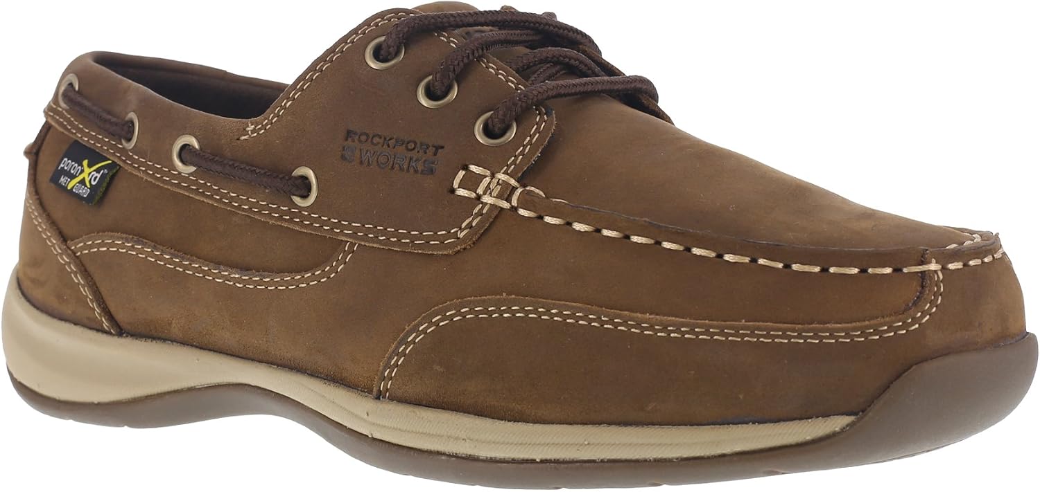 Rockport Works Men's Sailing Club Met Guard ST Brown/Wide / 4