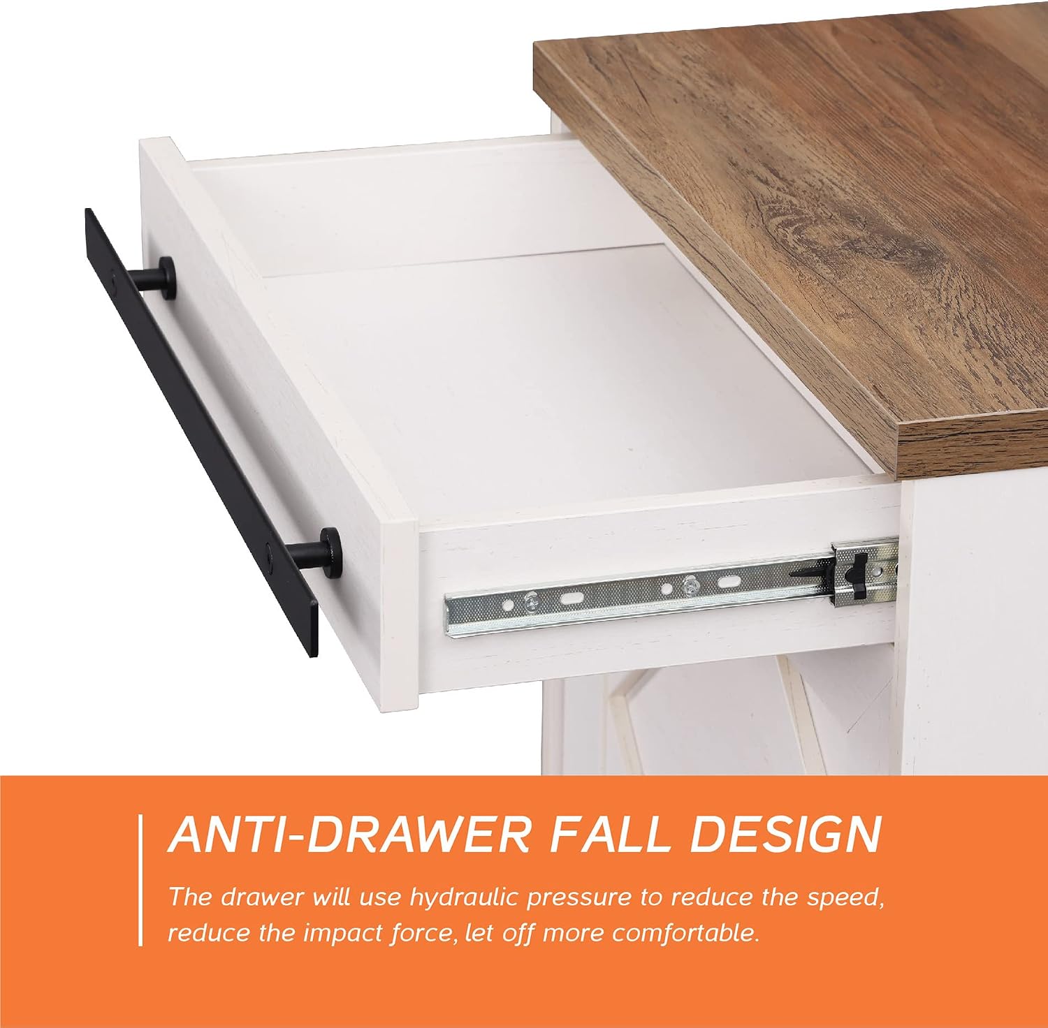 WAMPAT End Table, Pedestal Side Table with Drawer and Cabinet Wood Bedside Table Nightstands for Living Room Bedroom，Cream White