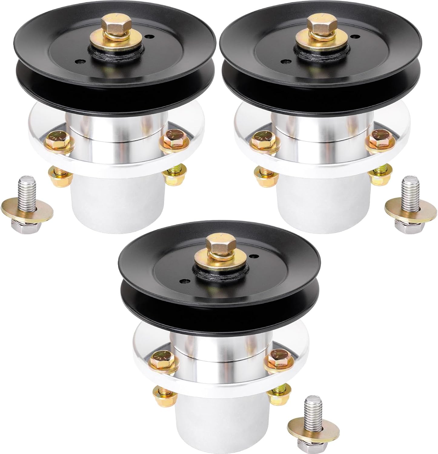 54' Deck Spindle Assembly (037-2000-00 037-2050-00) Pulley (033-4890-00) Fits Bad Boy MZ & MZ Magnum ZT Avenger Mower (3 Pack)