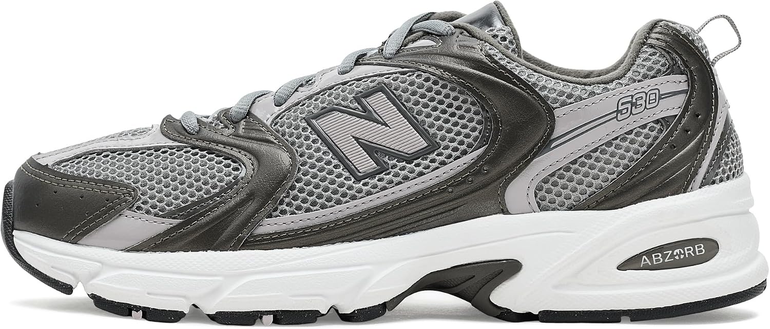 New Balance Unisex 530 Black Metallic/Truffle Salt Men 8 Women 9.5 Medium