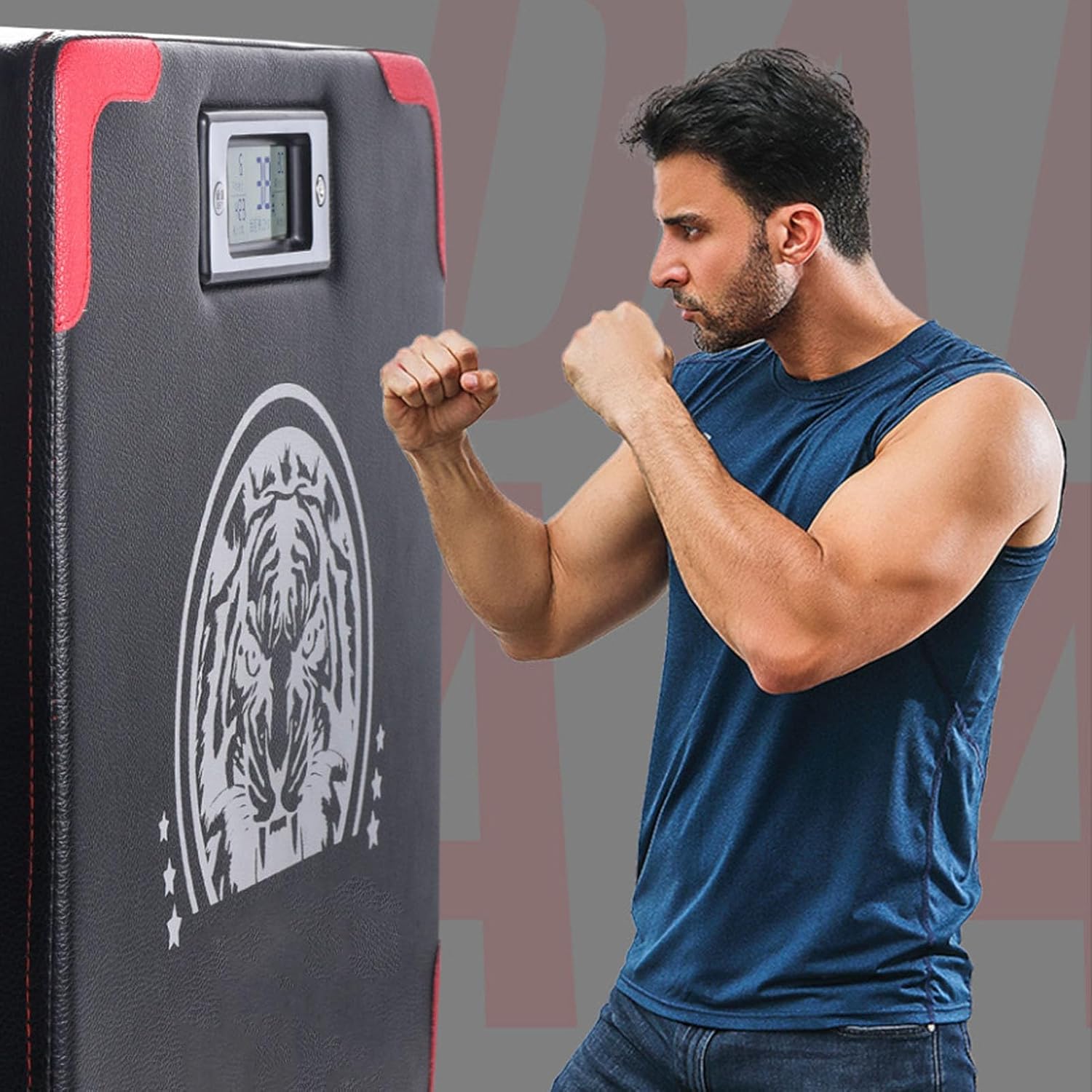 Boxing Force Testing Machine, Punch Force Tester, Target Boxing Mat, with LED Display Counter, for Kids, Adults, Home Workout