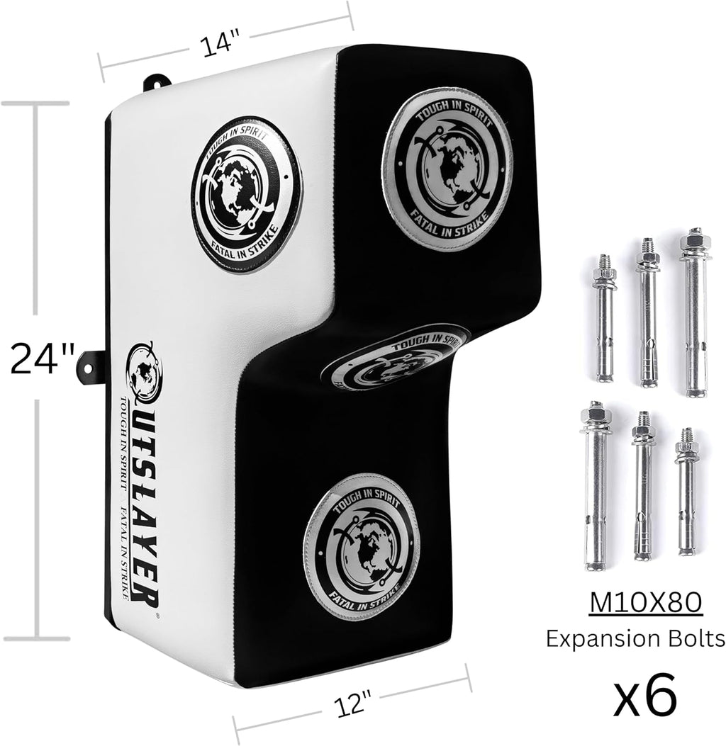 Outslayer Wall Mount Punching Bag - Space-Saving Boxing Training Equipment for Hooks, Uppercuts, Straight Combinations - High Density Foam, Wall Mounted Uppercut Boxing Bag