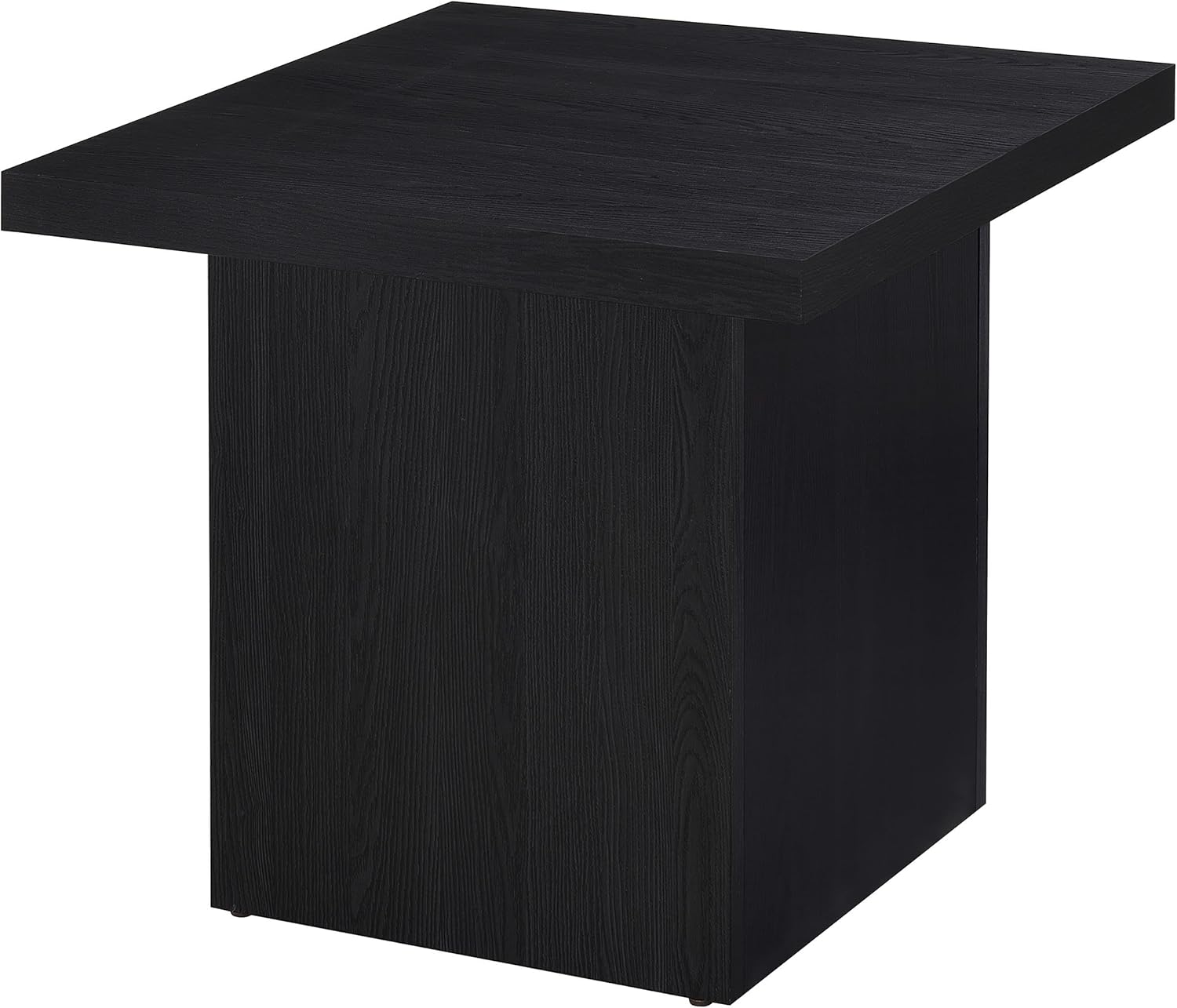 Coaster Home Furnishings - Devar - Wood - Square End Table with Thick Top, Plinth Base, Scratch Resistance and Blocky Frame - Living Room - 23.5-Inch - Black - 706277