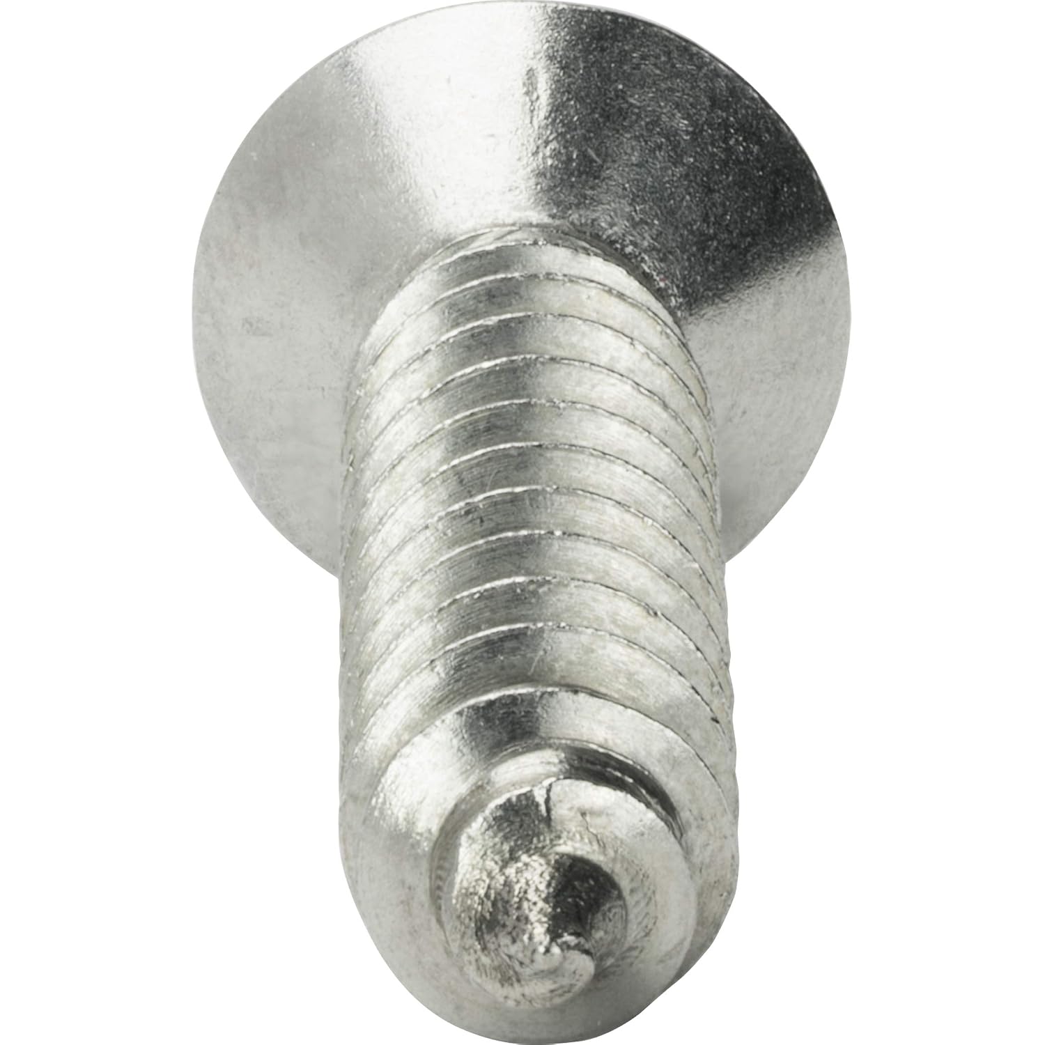 #10 x 2 Flat Head Sheet Metal Screws, Phillips Drive, Stainless Steel 18-8, Full Thread, Bright Finish, Self-Tapping, Quantity 2500 By Fastenere