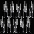 10pcs 5 Arm Acrylic Candelabra Centerpieces for Table,26inches Tall Clear Candlestick Holder Wedding Centerpieces for Party Birthday Dinner Event Fireplace Decortion Fit 0.87 led Candle