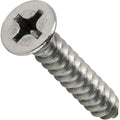 #10 x 2 Flat Head Sheet Metal Screws, Phillips Drive, Stainless Steel 18-8, Full Thread, Bright Finish, Self-Tapping, Quantity 2500 By Fastenere