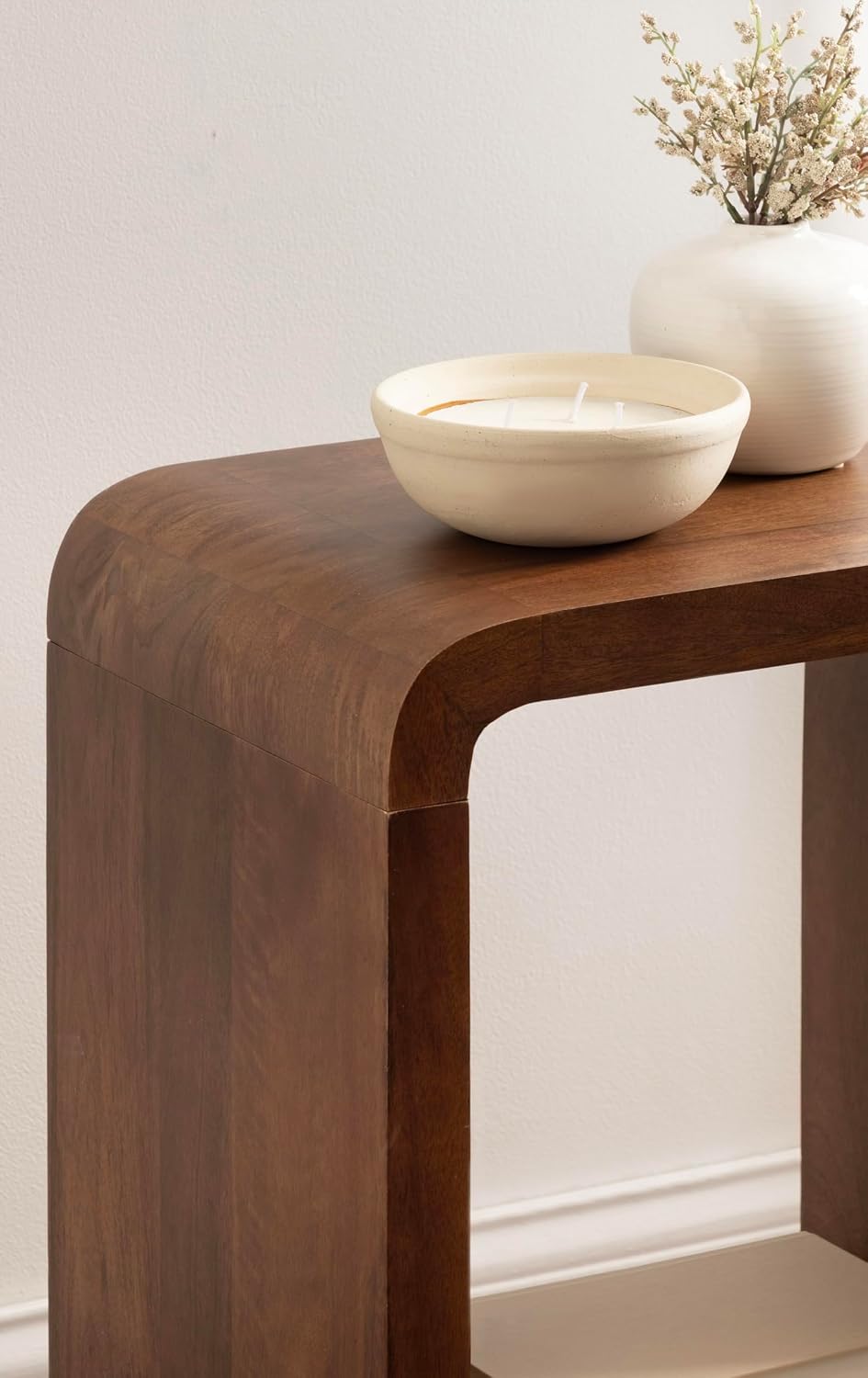 Kate and Laurel Reddy Modern Arched Wood Side Table, 16 x 12 x 24, Walnut Brown, Transitional Two-Tier End Table for Use as a Bedroom Nightstand or Small Record Player Stand