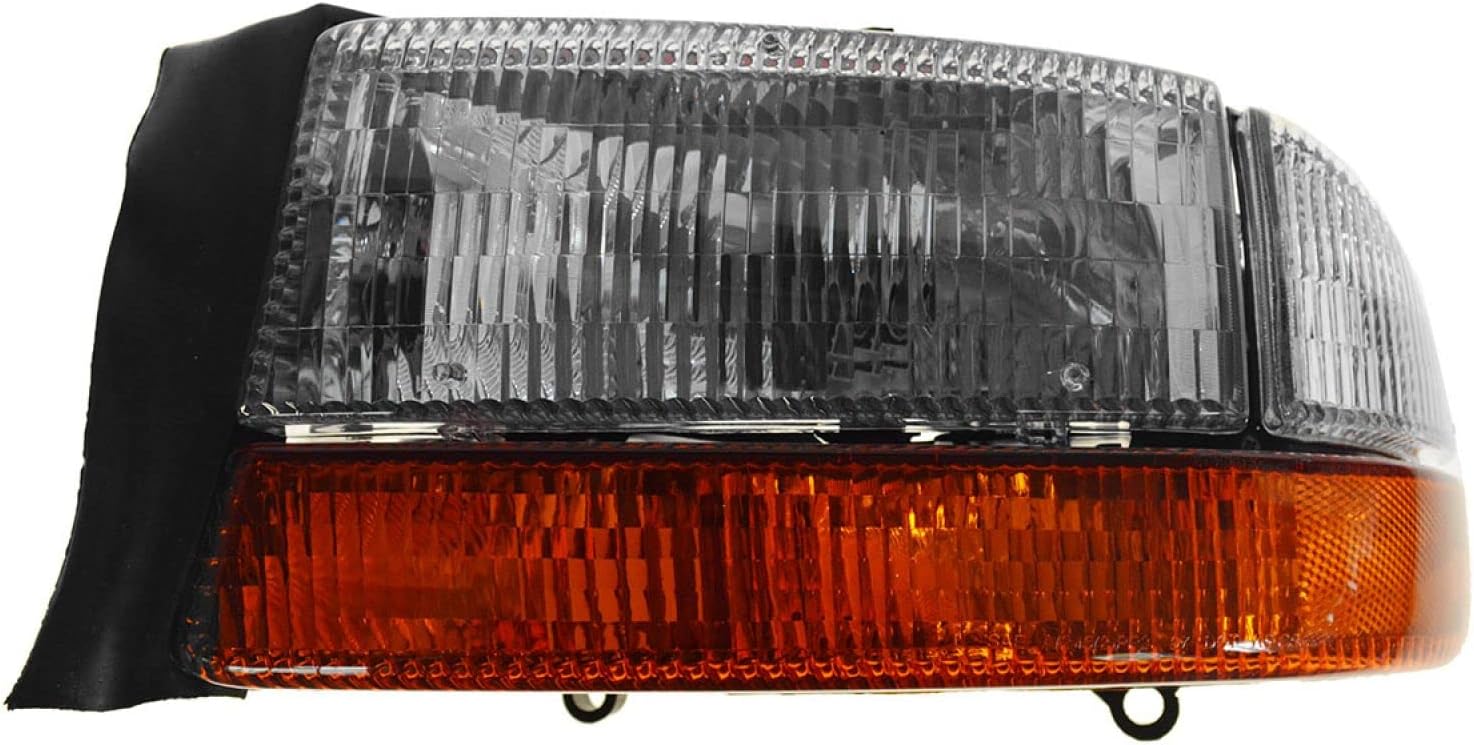 TRQ 2 Piece Headlight Assembly Set Driver & Passenger Side Compatible with Dodge Dakota 1997-2004 Durango 1998-2003 CH2502122 CH2503122 5055110AF 5055110AH 55055110AI 55055111AG 55055111AH 55055111AI