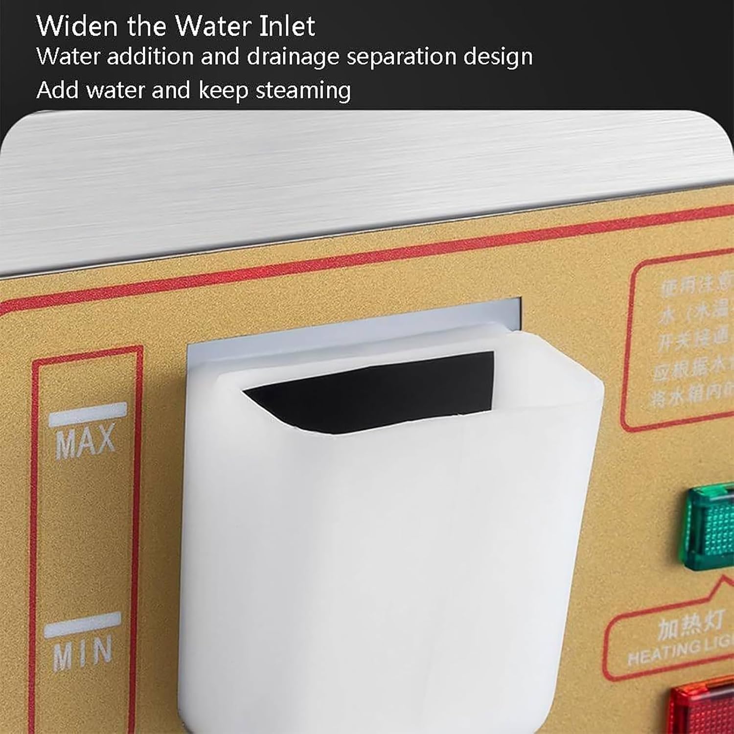 Dim Sum Electric Steamer, Commercial Electric Steamer, Dry Boiling Alarm Water Shortage Alarm/water Shortage Power Outage/mirror Panel(Steamer Basket Not Included), Steamer Basket: 13-20cm