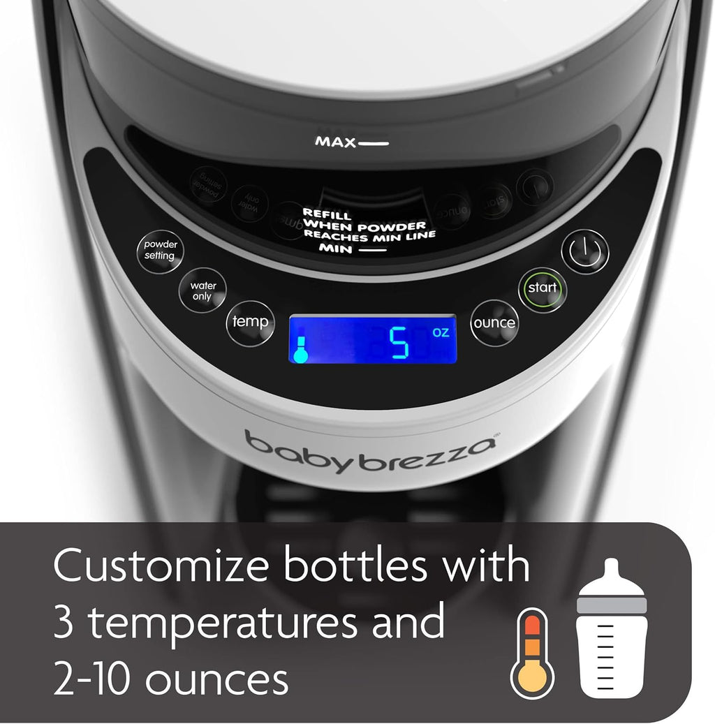 Baby Brezza New and Improved Formula Pro Advanced Formula Dispenser Machine - Automatically Mix a Warm Formula Bottle Instantly - Easily Make Bottle with Automatic Powder Blending, White