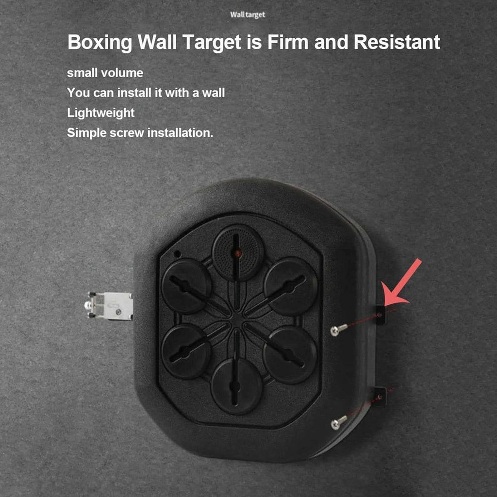 Music Punching, Music Boxing Machine with Boxing Gloves, Smart Boxing Target Workout Machine, Wall Mounted Punching Pads for Home Exercise