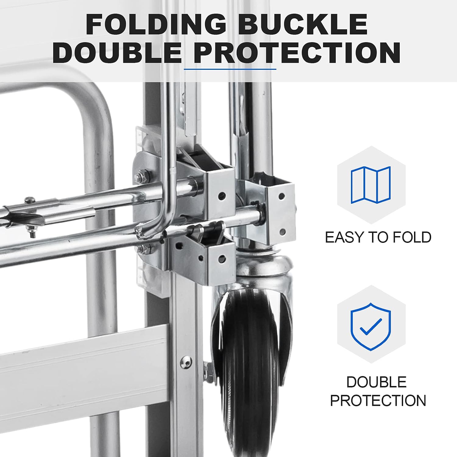 3 in 1 Convertible Hand Truck Dolly, Heavy-Duty Aluminum Hand Truck, 1000 lb Platform / 660 lb Upright Capacity Utility Cart with 10″ Pneumatic Wheels for Warehouse, Factory, Construction