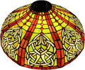 Tiffany Lamp Shade Replacement Only 16X9 Inch Victorian Stained Glass Lampshades, Vintage Red Green Light Cover for Table Lamp Floor Lamp Hanging Pendant lamp Ceiling Light