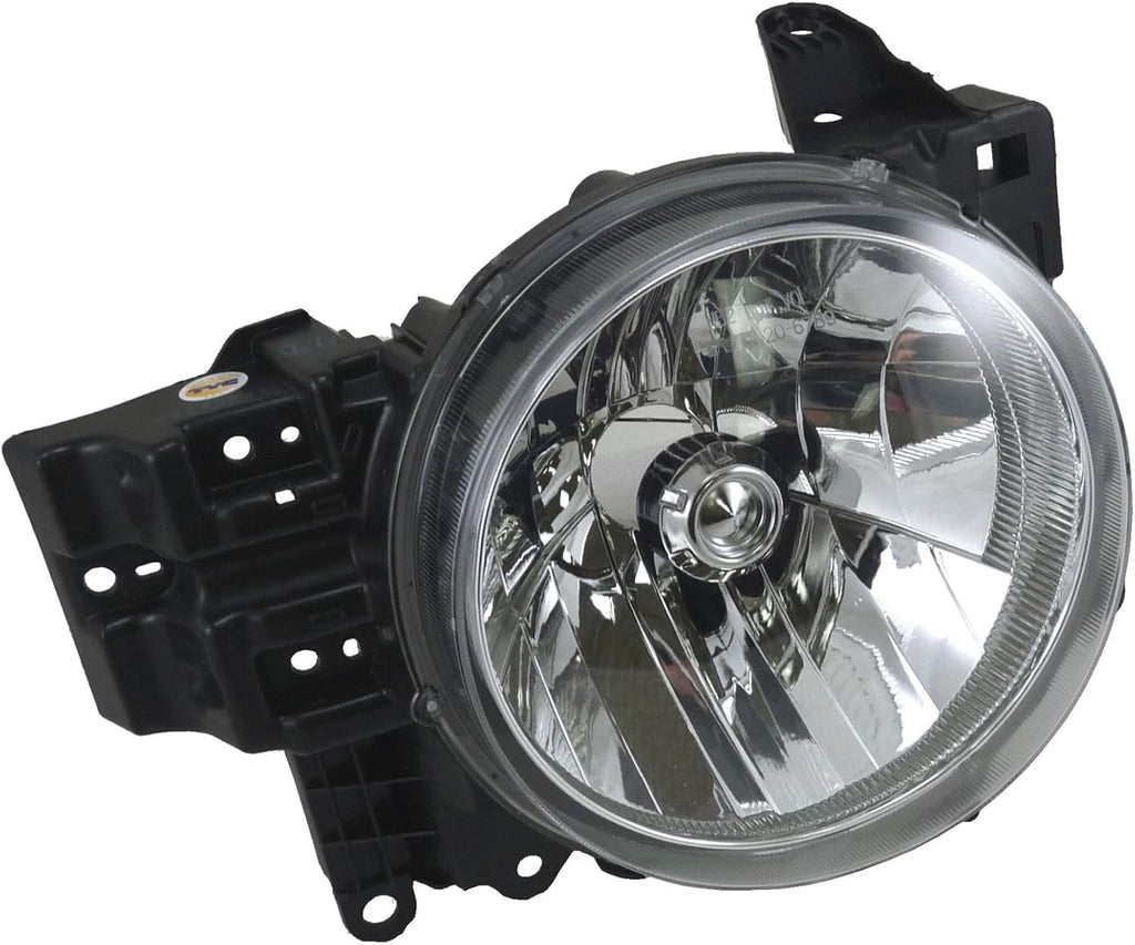 TRQ Driver and Passenger Side Headlight Assembly Set Compatible with 2007–2014 Toyota FJ Cruiser