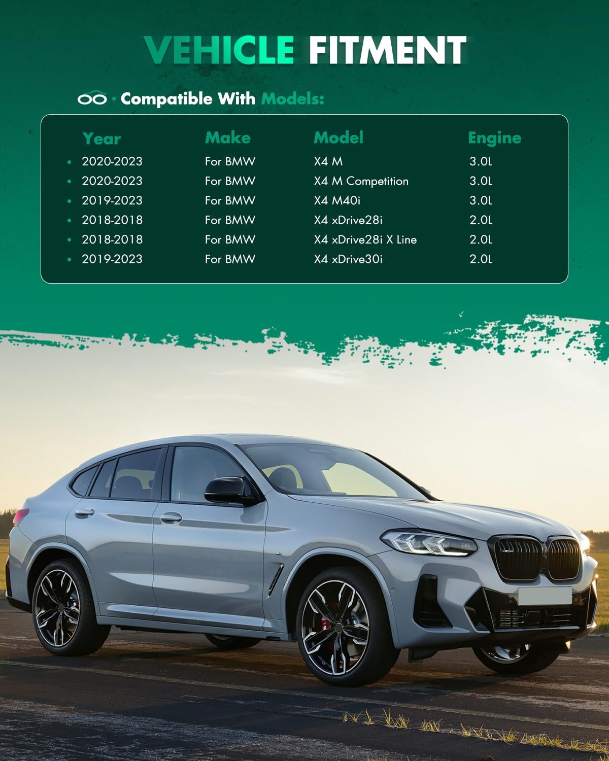 SCITOO Carbon Fiber Spoiler Wing Fits for 2018-2021 for BMW X4 G02 1PC Glossy Black Rear Trunk Spoiler Wing