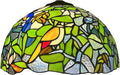 Tiffany Lamp Shade Replacement Only 16X9 Inch Victorian Stained Glass Lampshades, Vintage Green Parrot Light Cover for Table Lamp Floor Lamp Hanging Pendant lamp Ceiling Light