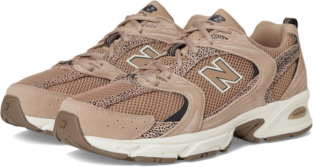 New Balance Unisex 530 Flat Taupe/Black Cement Men 5,Women 6.5 Medium