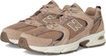 New Balance Unisex 530 Flat Taupe/Black Cement Men 5,Women 6.5 Medium