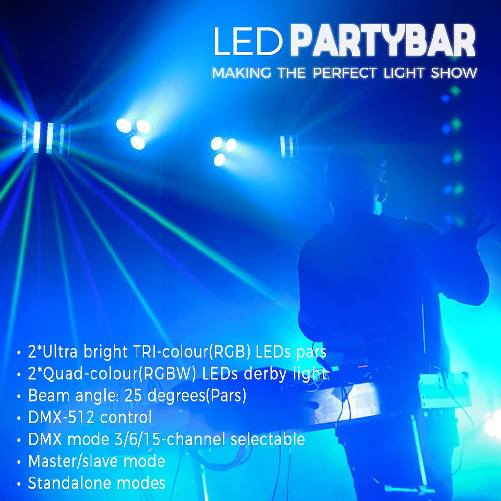 Telbum Rechargeable DJ Lights with Stand Wireless DJ Gig Bar Light Package Battery Powered Sound Activated LED Stage Lighting System with Bag DMX & Remote for Party Club Shows Booth Band Wedding