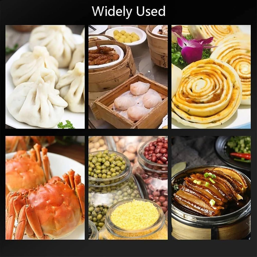 Dim Sum Electric Steamer, Commercial Electric Steamer, Dry Boiling Alarm Water Shortage Alarm/water Shortage Power Outage/mirror Panel(Steamer Basket Not Included), Steamer Basket: 13-20cm