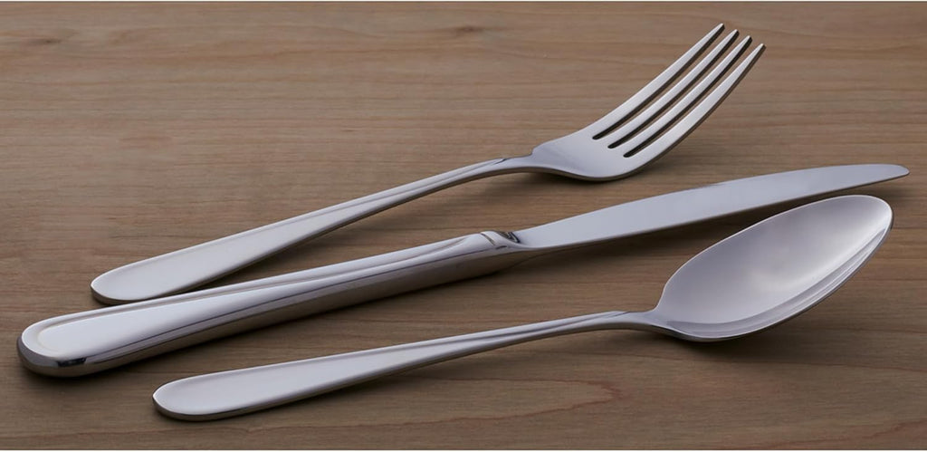 Oneida Silverware Set For 12, Flight 65-Piece Everyday Flatware Set with Serving Utensils, Service For 12, 18/0 Stainless Steel, Mirror Finish, Dishwasher Safe, Light Weight, Dining (Silver, 65 Piece)