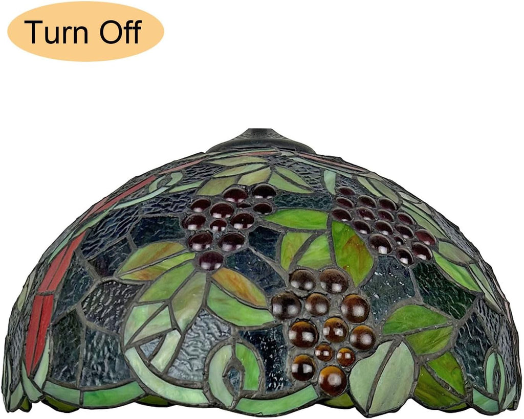 Grape Tiffany Lamp Shade Replacement, Only 16X9 Inch Stained Glass Lampshades, Suitable for Table Lamp Floor Lamp Hanging Pendant lamp Ceiling Light