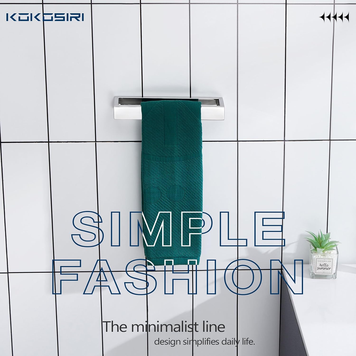 Toilet roll Holder Toilet Paper Holder Roll Towel Ring Hand 9 Inch Hanger Wall Mount Polished Chrome B2003CH