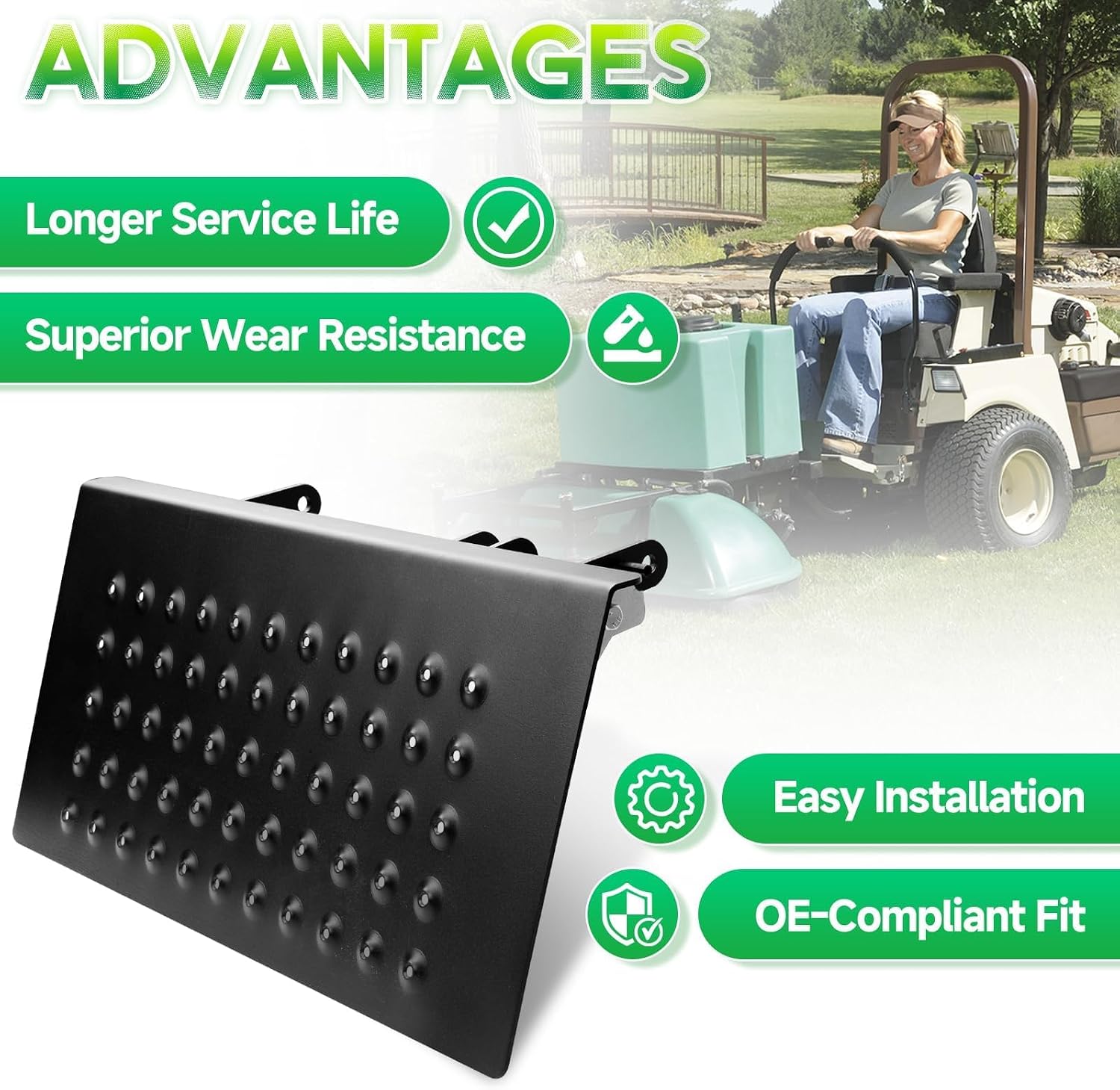 ACS6000ULS Advanced Chute System, Mower Chute Blocker Fit for Ferris, Exmark, Gravely, Hustler, Kubota, Great Dane, Zero Turn Mowers, OE 088-6003-00
