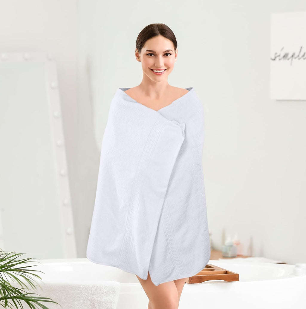 Utopia Towels 16 Pack Premium Bath Towels Set, 27 by 54 Inches, 100% Ring Spun Cotton 600GSM, Lightweight and Highly Absorbent Quick Drying Towels, Perfect for Daily Use, White