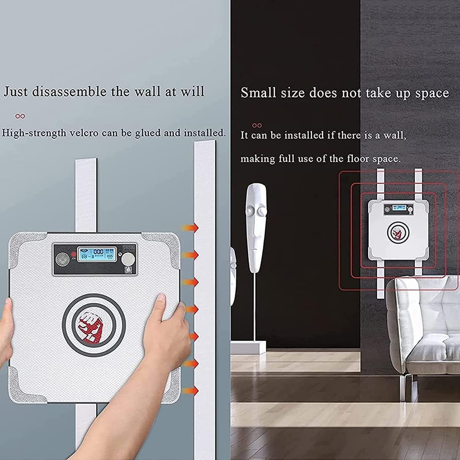 Music Punching, Home Music Boxing Machine Electronic Boxing Reaction Target Wall-Mounted, Speed Hand Eye Reaction and Coordination Boxing Equipment