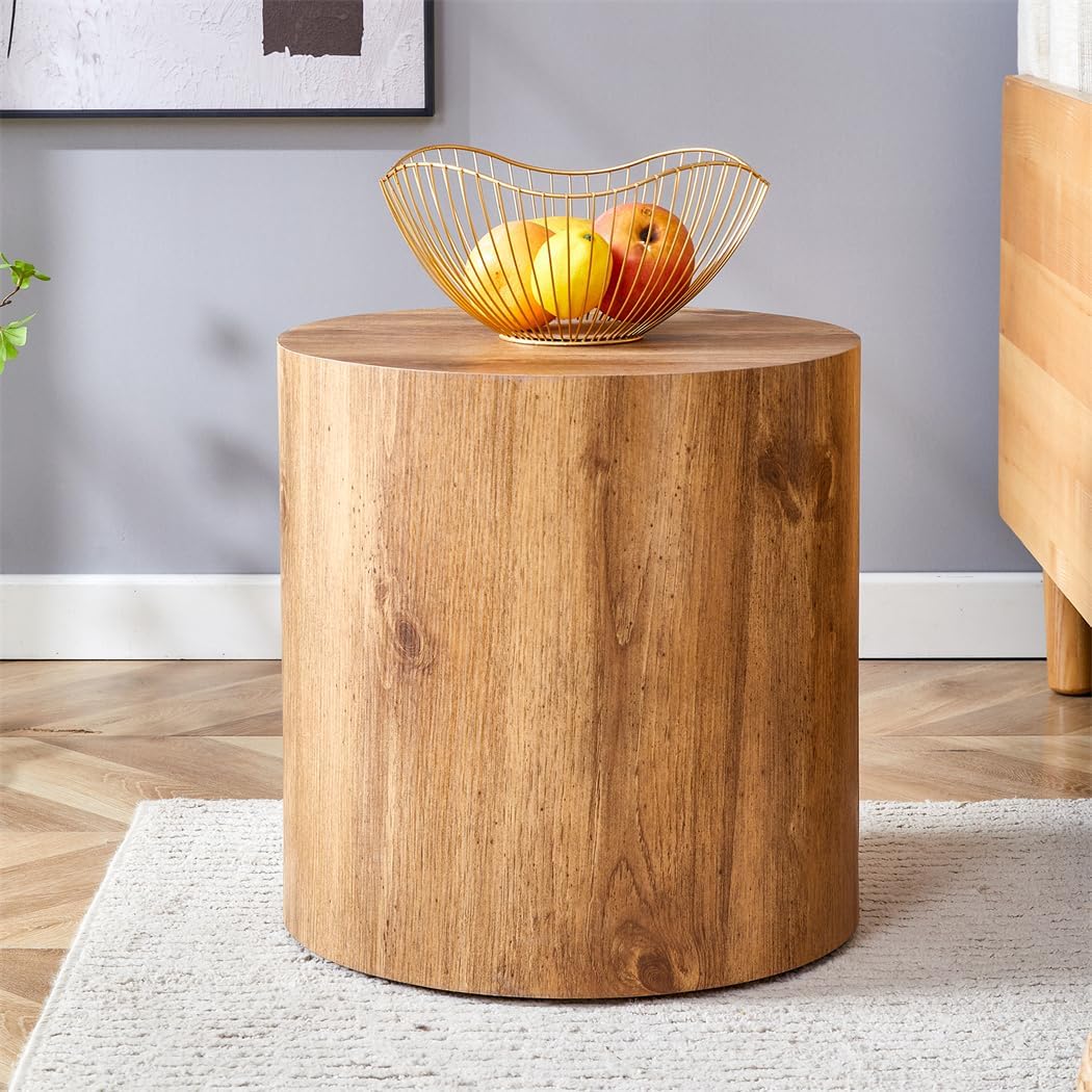 Round Side Table, End Table Living Room Table, Sofa Couch Bedside Table, Nightstand for Small Spaces, No Assembly Required - Ready to Use