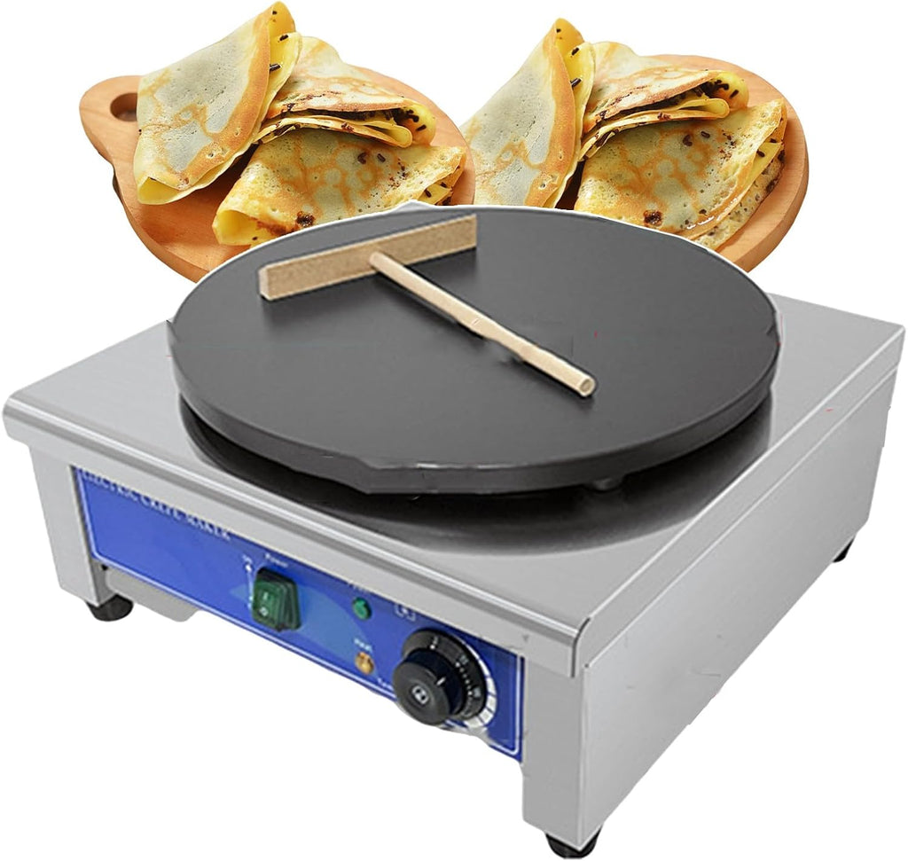Non-stick Pancake Baking Machine 50-300℃/Electric Frying Pan 3000W Pancake Maker Griddle with 15.7'/40CM Flat Plate/Commercial Pizza Machine for Making Omelets and Pancakes
