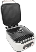 Electric Skillet Double Sided Fast Heating Multi Function Pancake Griddle Hot Pot Steamer Pizza Maker Fryer for Home Kitchen Cooking Bakelite Aluminum