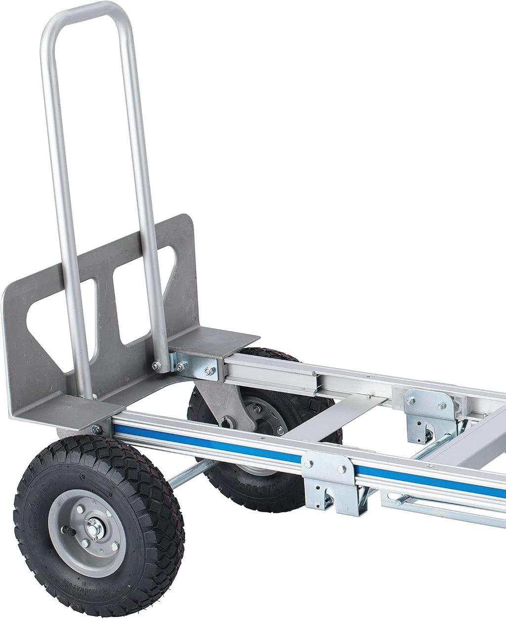 3 in 1 Convertible Hand Truck Dolly, Heavy-Duty Aluminum Hand Truck, 1000 lb Platform / 660 lb Upright Capacity Utility Cart with 10″ Pneumatic Wheels for Warehouse, Factory, Construction