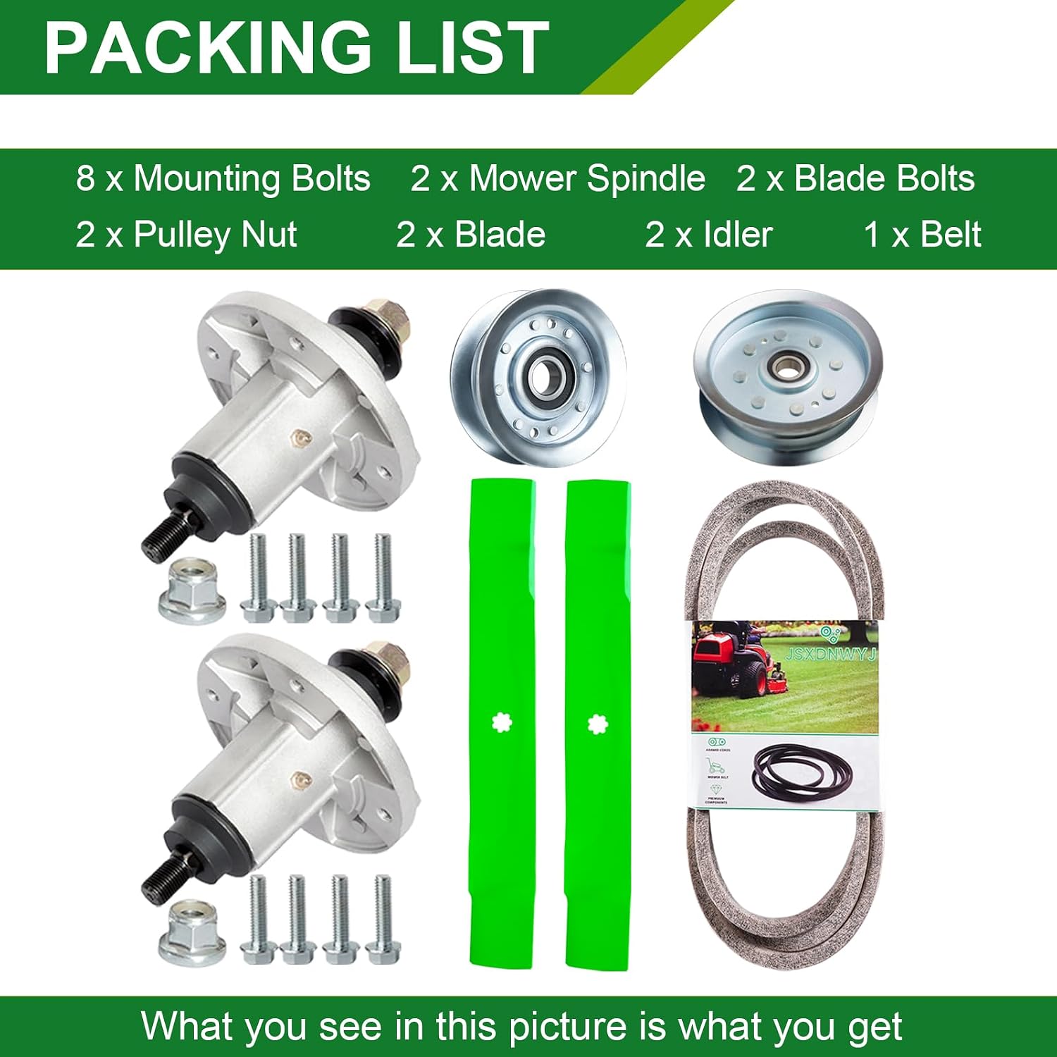 42 Inch Mower Deck Rebuild Kit - Fits John De ere 102 105 115 125 135 D100 D105 D110 D120 D130 LA100 LA105 LA110 LA115 LA120 LA125 LA135 S100 S110 S120 S130 Spindle (GY20454 GY21098)