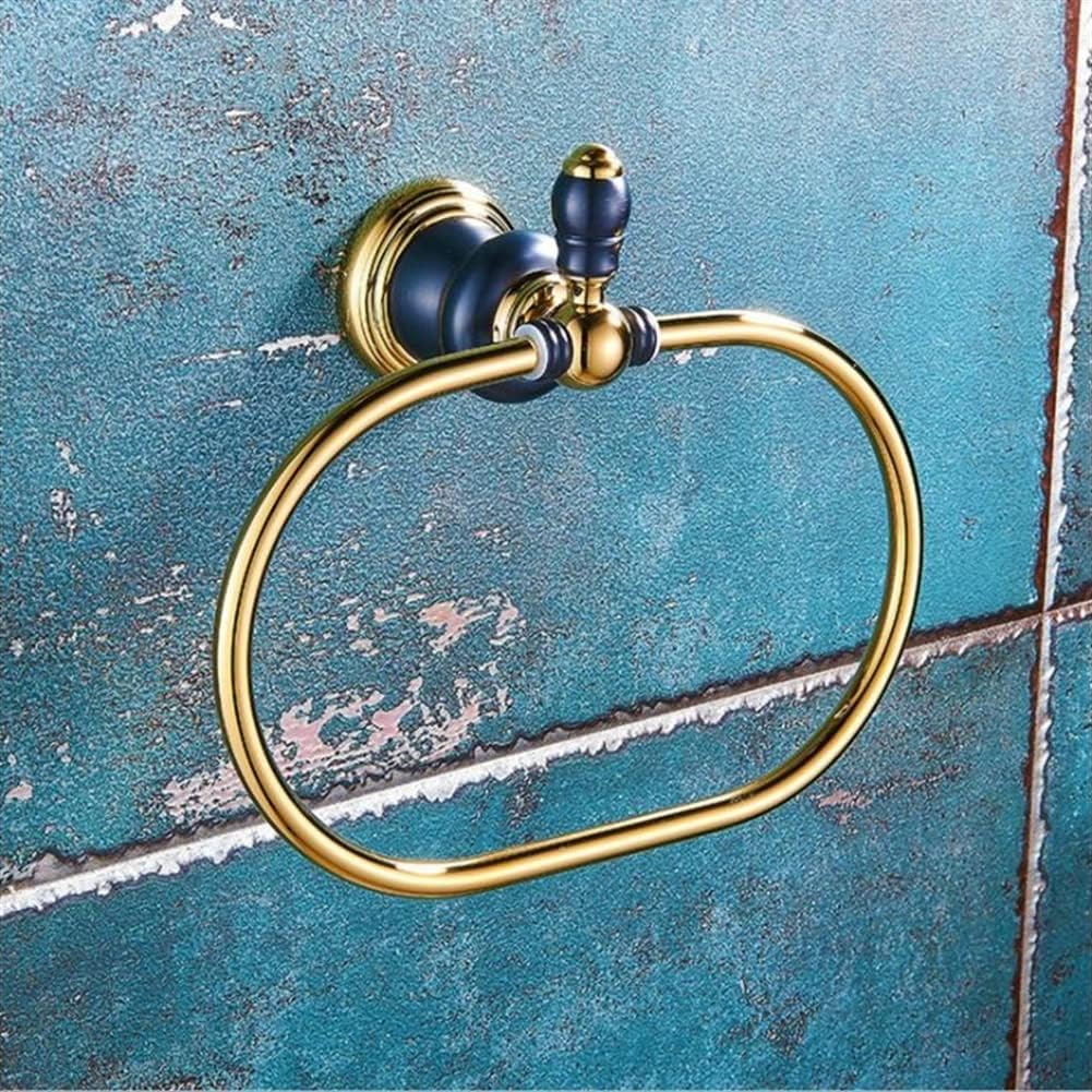 Bathroom Bath Towel Holder, Hand Towel Ring, Oval Towel Rings, Chrome Metal Towel Bars Holder, Towel Hangers Storage Wall Mounted Accessories Bath Towel Racks