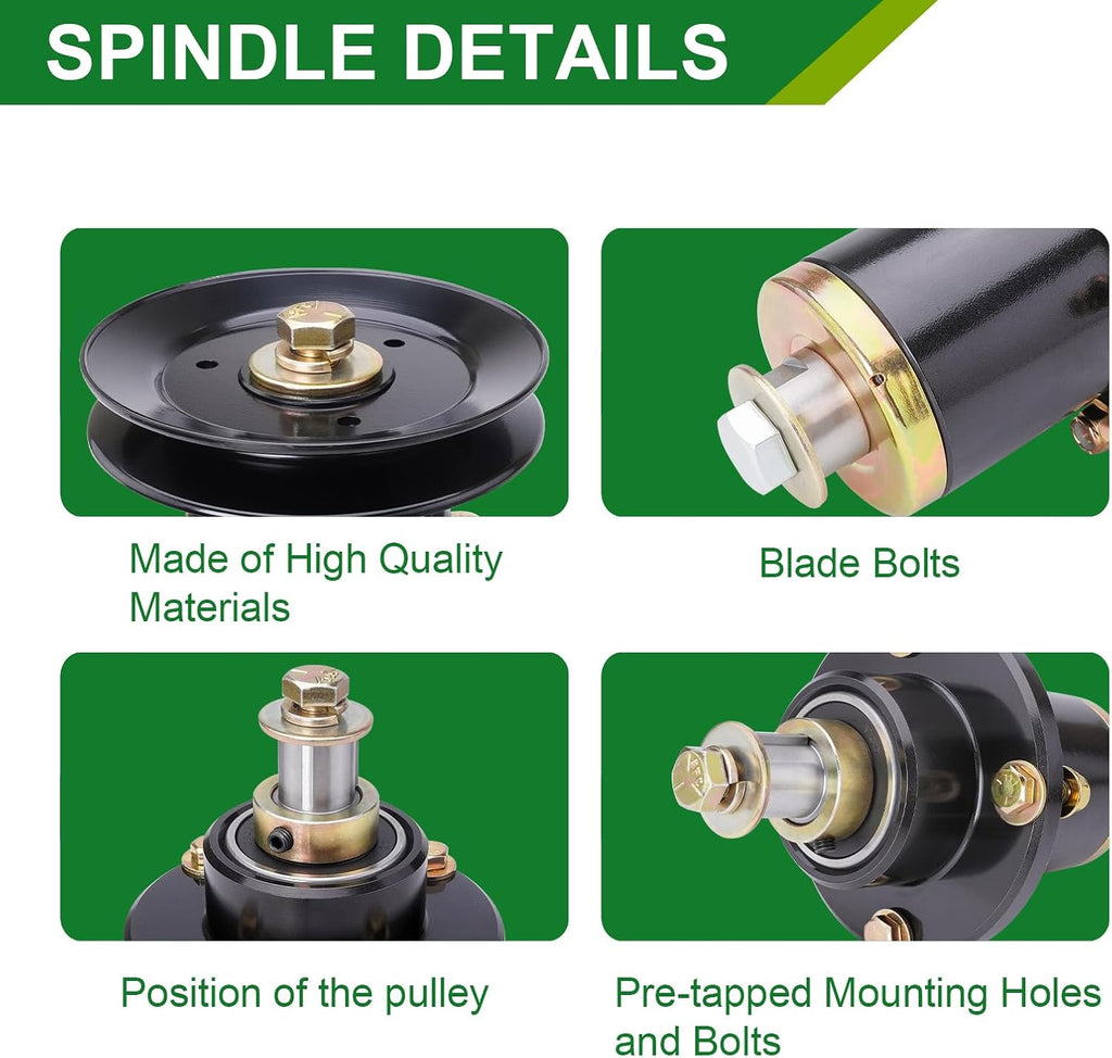 037-6015-50 037-6015-00 Spindle Assembly with 033-6003-00 Pulley - Fits 48 Inch Mower Decks Bad Boy Maverick ZT Elite 48-Inch (3-Pack)