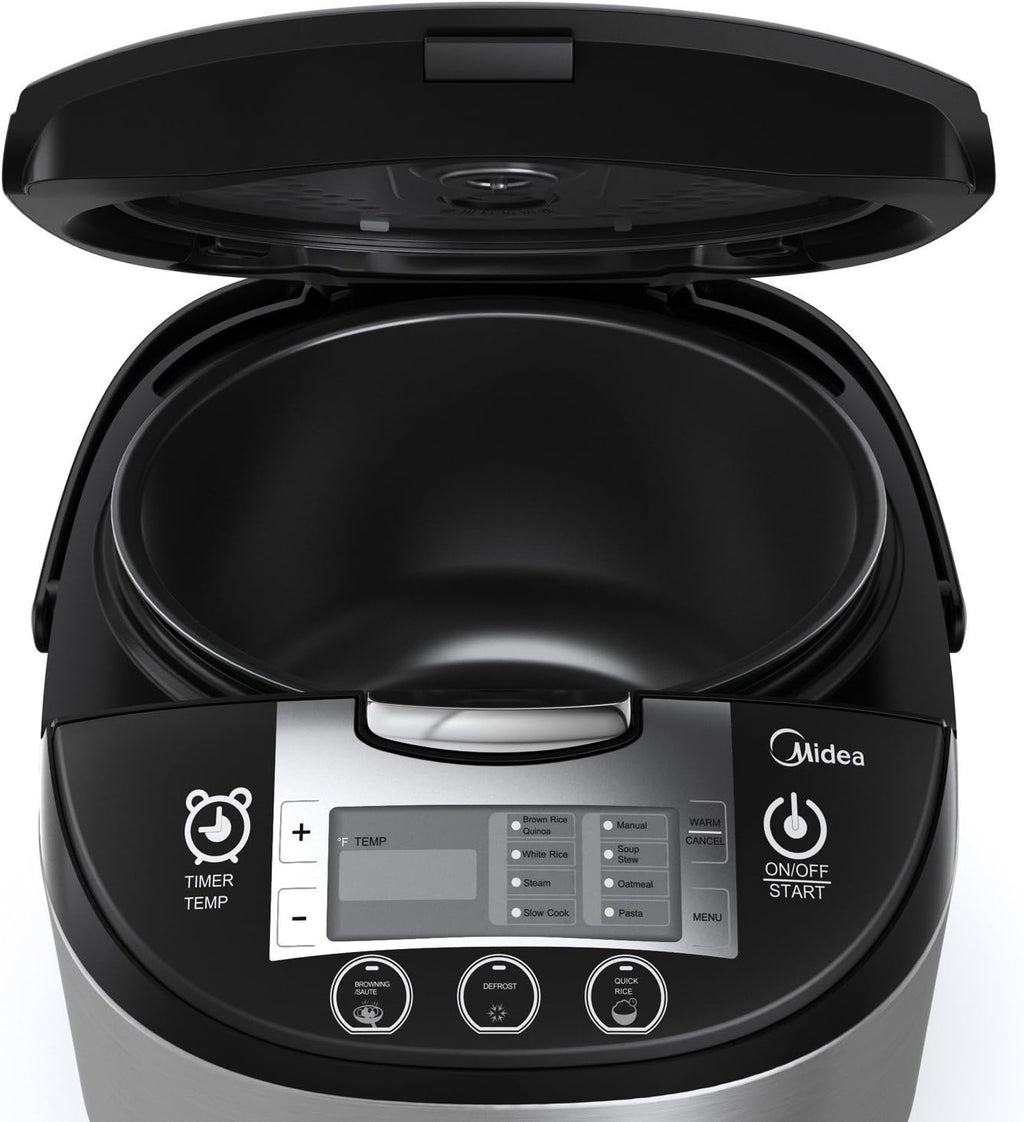 Midea Rice Cooker Slow Cooker Multi Cooker 10 Cup with Steamer Basket For Rice Food Vegetable Egg Automatic Keep Warm LED Digital Control