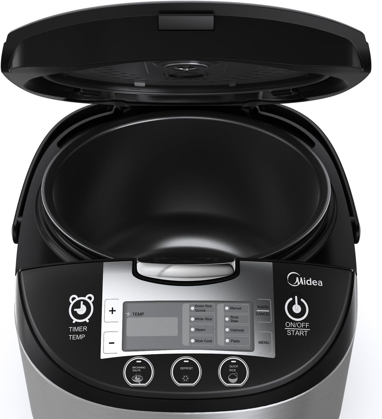 Midea Rice Cooker Slow Cooker Multi Cooker 10 Cup with Steamer Basket For Rice Food Vegetable Egg Automatic Keep Warm LED Digital Control