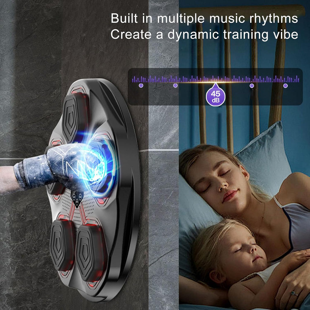 Musical Boxing Machine, Smart Boxing Machine Wall Mounted Boxing Target Effective Training Real Time Boxing Training Equipment Electronic Wall Target Boxing Game for Kids Adults