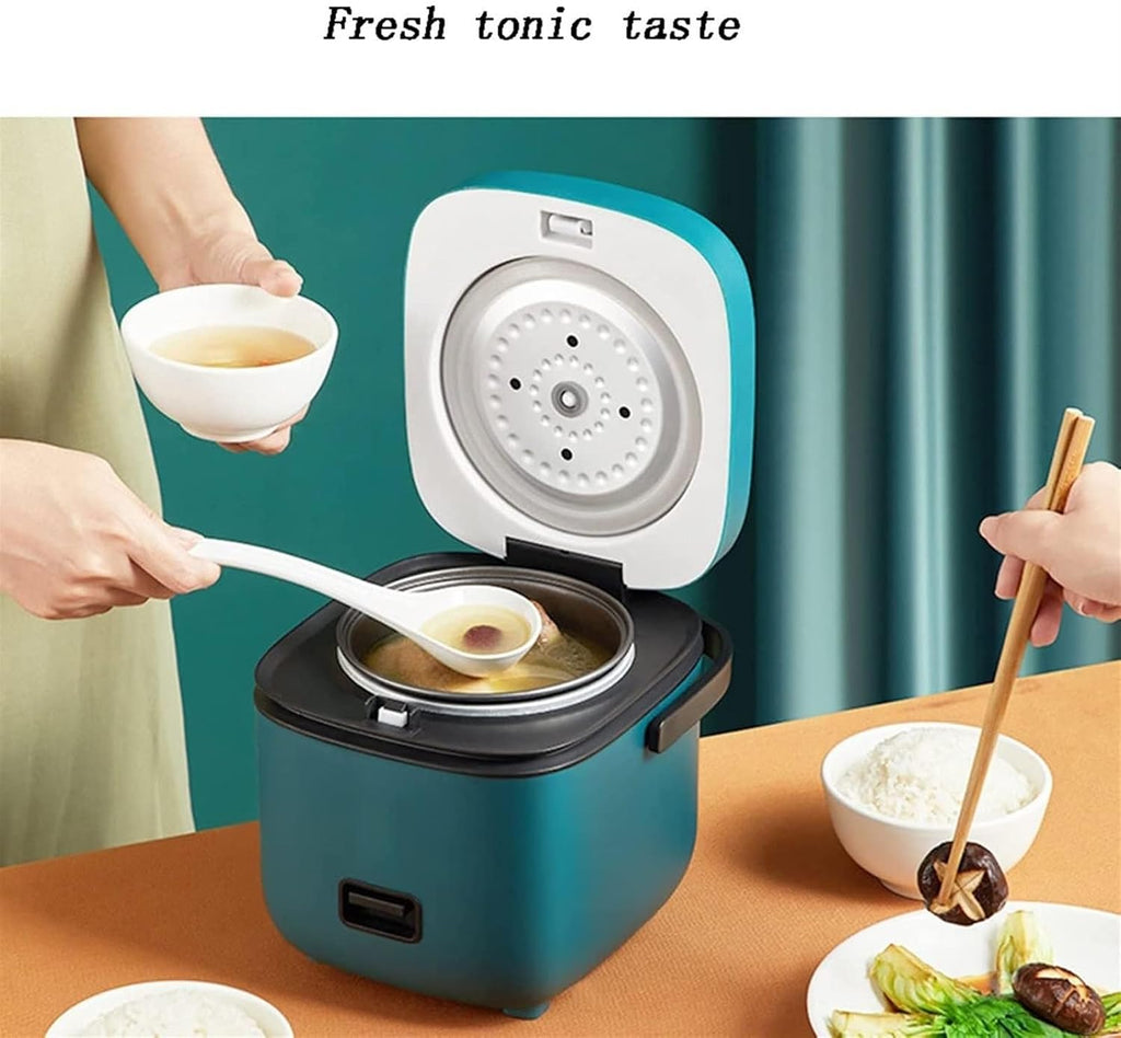 THEGA Rice Cooker - Mini Rice Cooker, Home Kitchen Appliances 2-Layer Heating Food Steamer, Multifunction Meal Cooking Pot, Cooking Pot with Non-Stick Coating, Kitchen Cookware Pot (Color : Green)