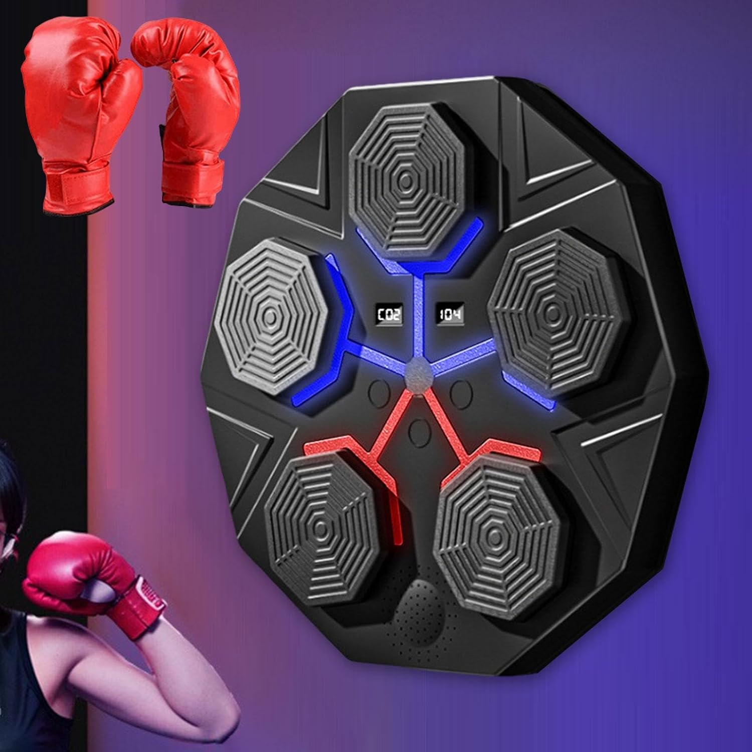 Music Boxing Training Machine, Electronic Music Boxing Wall Target, Reaction Target Music Boxing Trainer for Kickboxing
