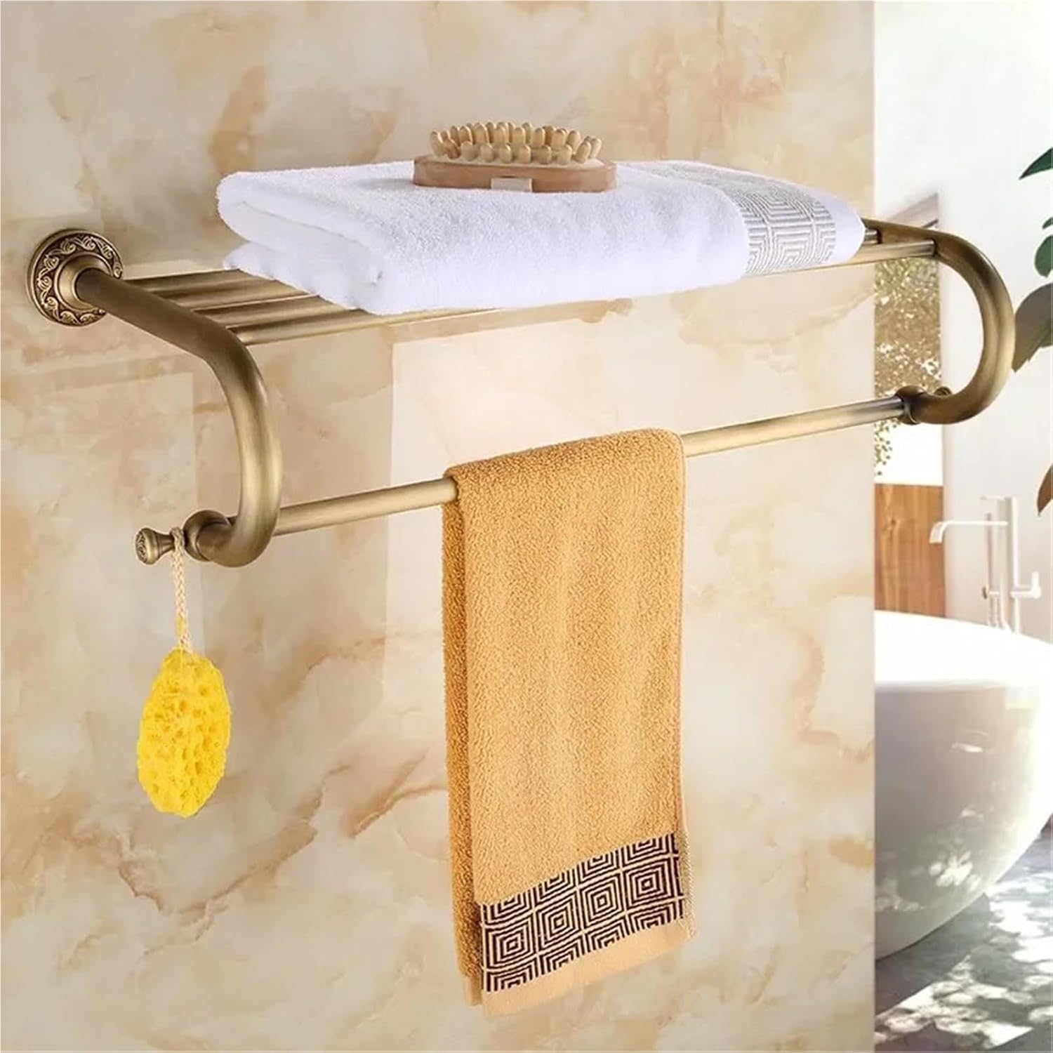 Bathroom Accessories Antique Brass Collection, Towel Ring, Paper Holder, Toilet, Coat Hook, Bath Rack, Soap Dish(Soap Basket)