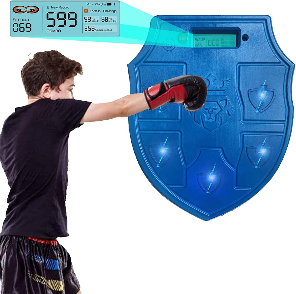 Smart Music Boxing Machine, Wall Mounted Target Boxing Reaction Wall Targets Punch Force Tester Equipment for Adult Youth Kids